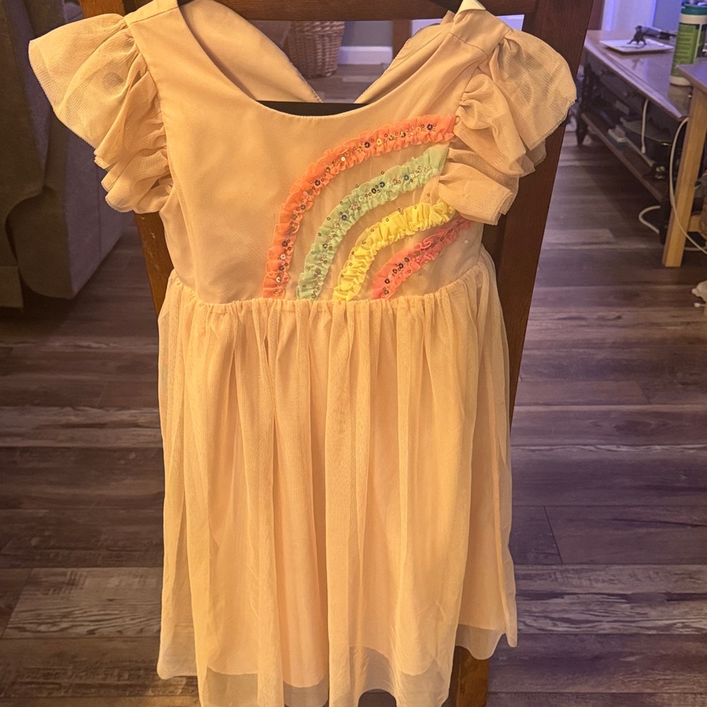 H&M Peach Dress with Rainbow Details